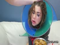 Bizarre bdsm fetish movie features well behaved teen pleasing guy and taking multiple facials